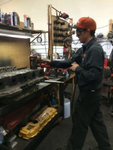 Applying Brake Clean