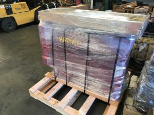 Engine waiting to be shipped