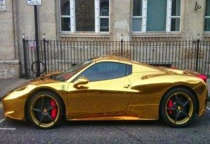 Gold Ferrari